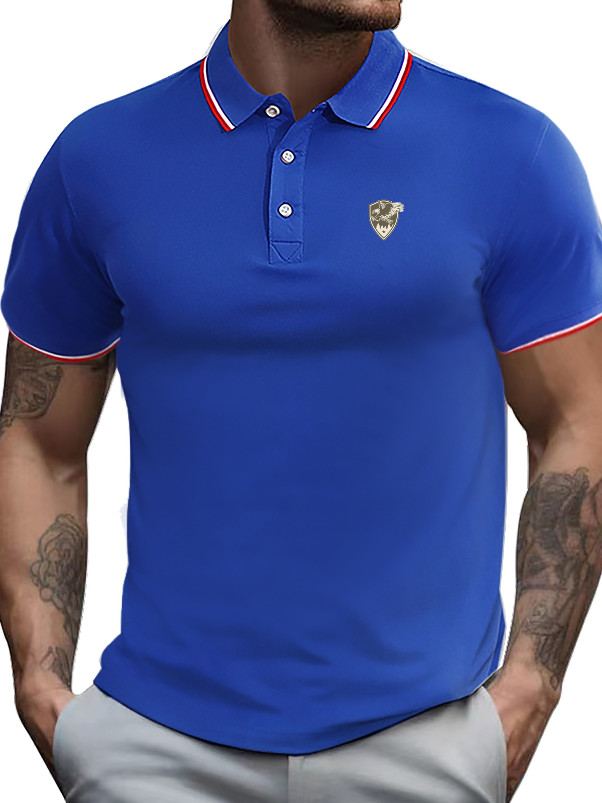 Eagle Pattern Print Men s Creative Top Casual Slightly Temu Canada