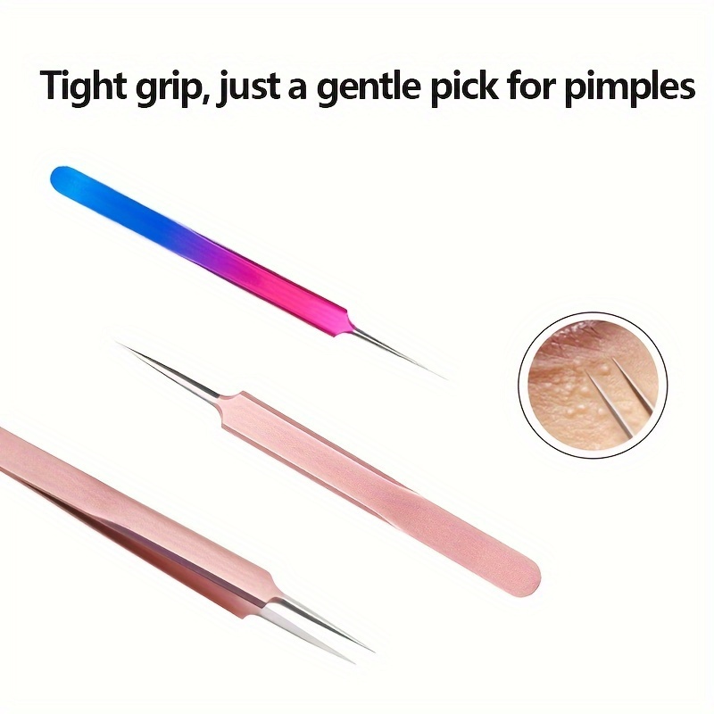 Pimple Popper Extractor Remover Tweezers Tool for Nose Face