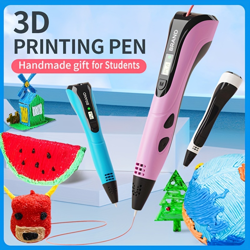 3d Printing Pen, Mart Diy Stereo Doodle Painting Pen, With Free Refill  Filaments (3 Starter Colors) +and Charger+2 Finger , 3d Prin Pen Starter  Kit For Teens, Adults & Creators
