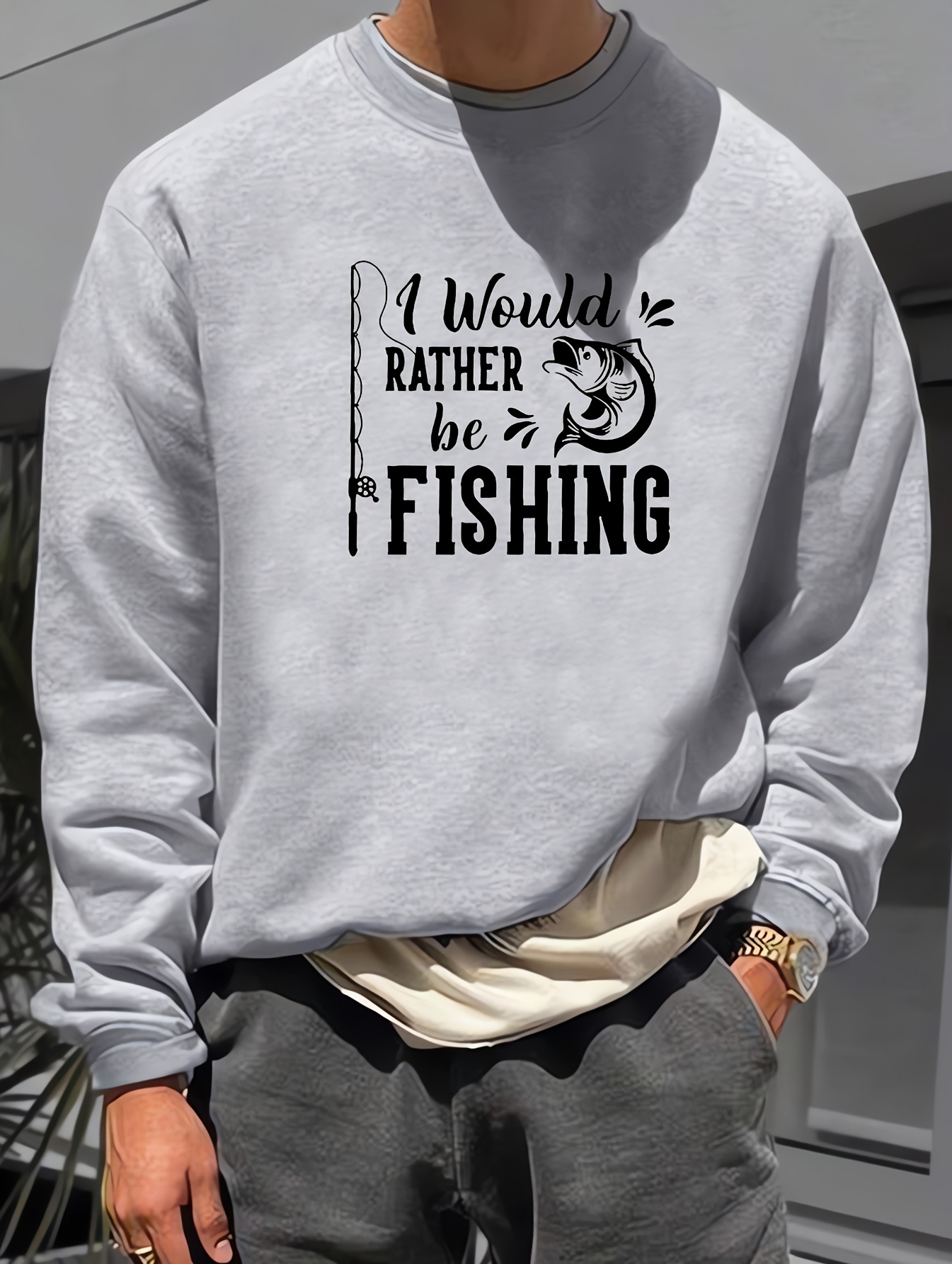 Long Sleeve Fishing Shirt For Men Novelty Pjs Tops Pullovers - Temu