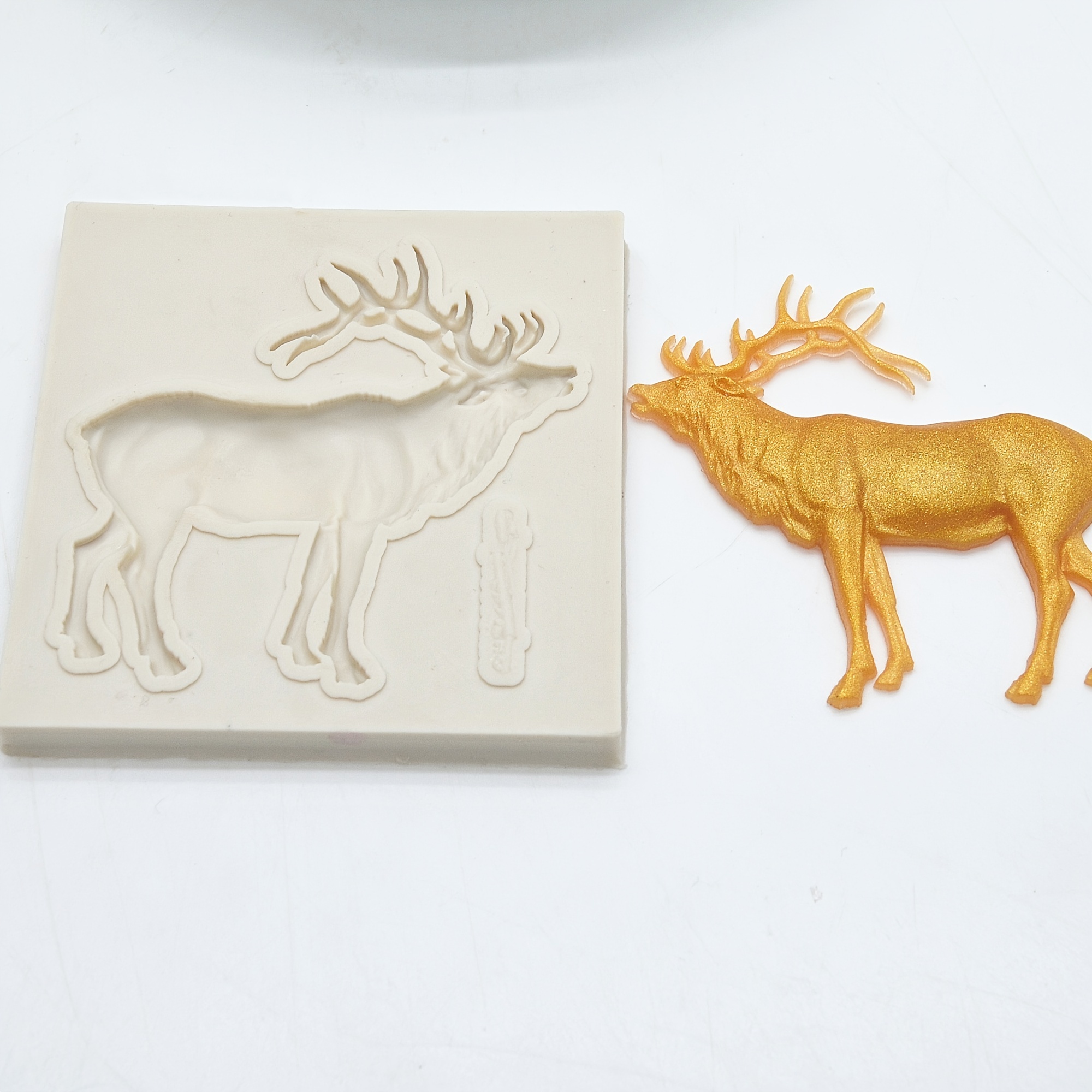  Silicone Resin Mold With 3D Reindeer Figures Designs