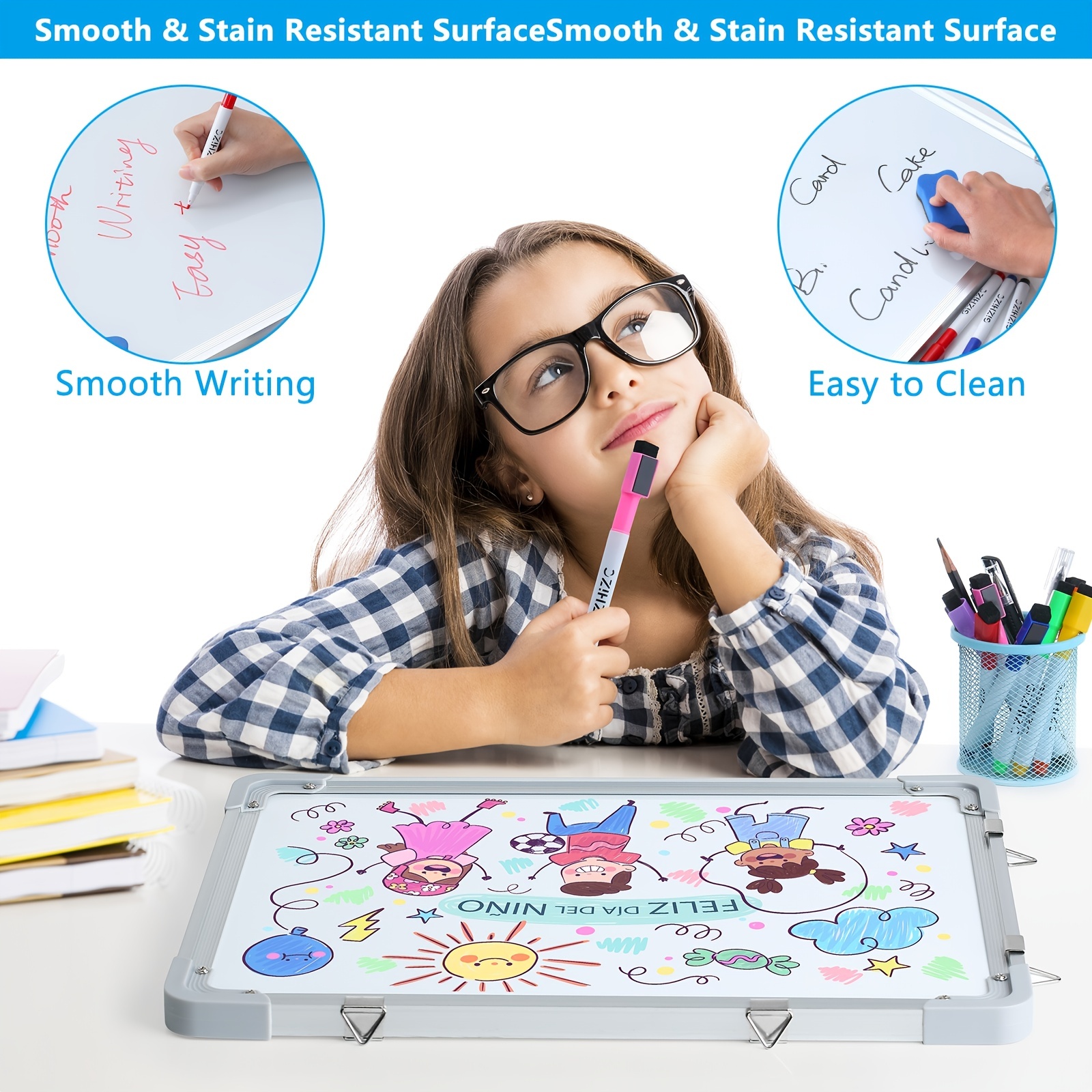 Weekly Dry Erase Board Double side Dry Erase White Board For - Temu