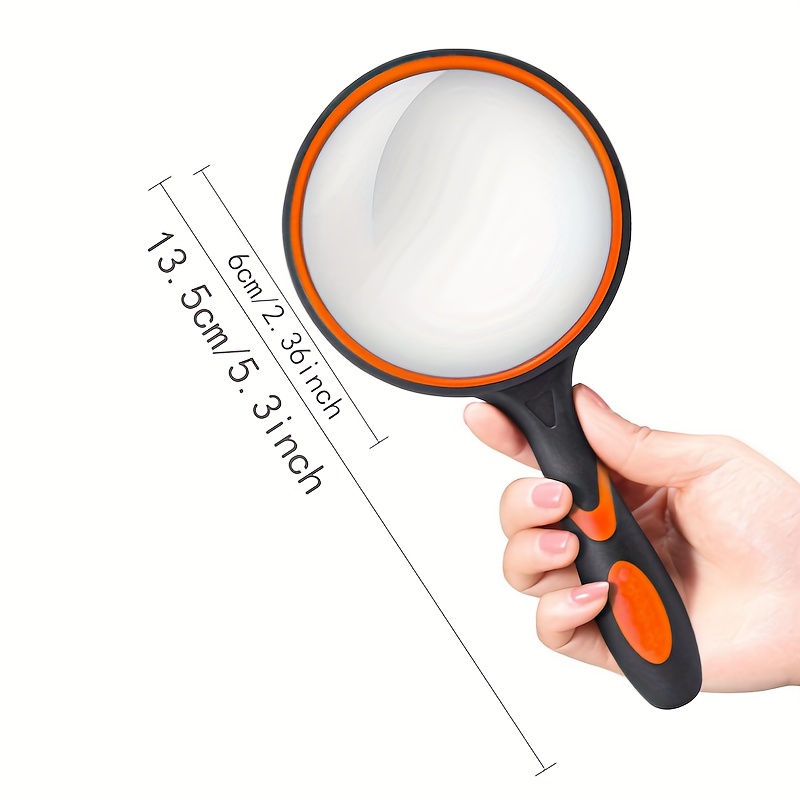 1pc Portable Handheld Magnifying Lens With Non-Slip Soft Handle Suitable  For Senior Reading And Children Nature Exploring, Magnifying Glass