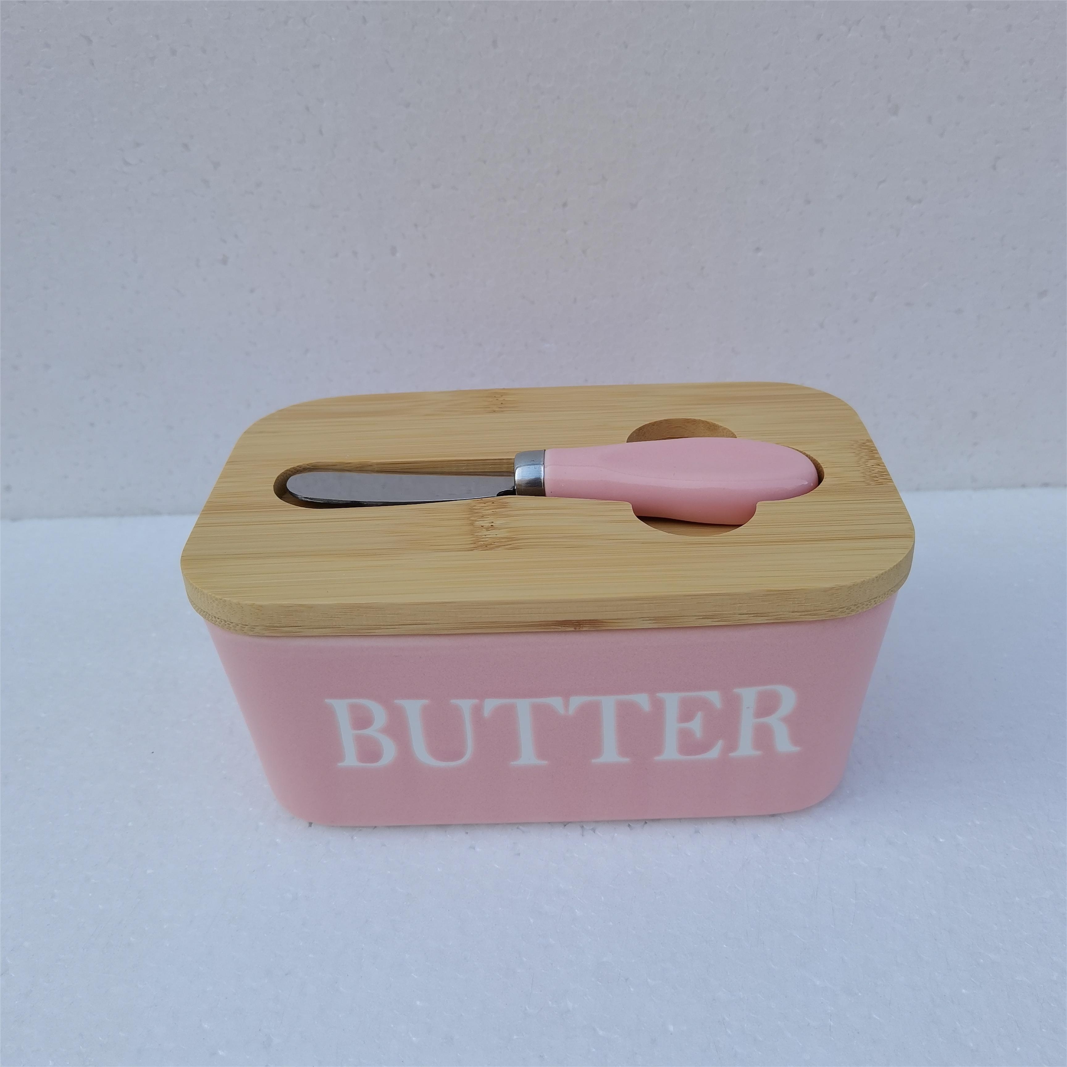1set Butter Dish with Lid and Knife, Plastic Butter Keeper