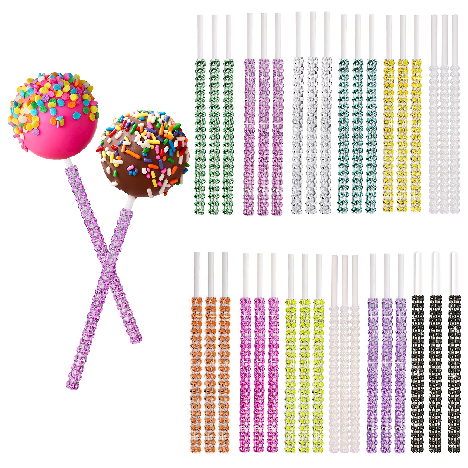 100pcs/Lot Candy Color Paper Lollipop Sucker Sticks for Cake Pops