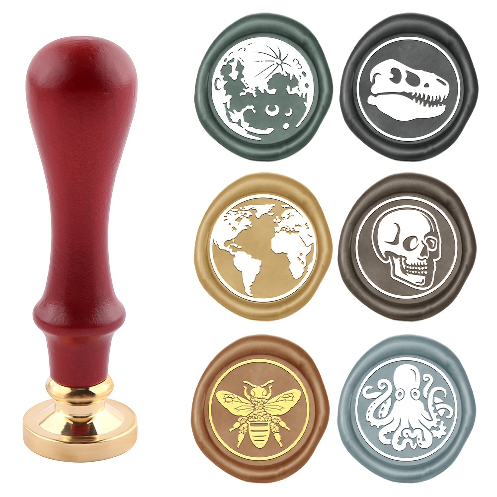 Brass Wax Seal Stamp And Wood Handle Sets Astronaut - Temu