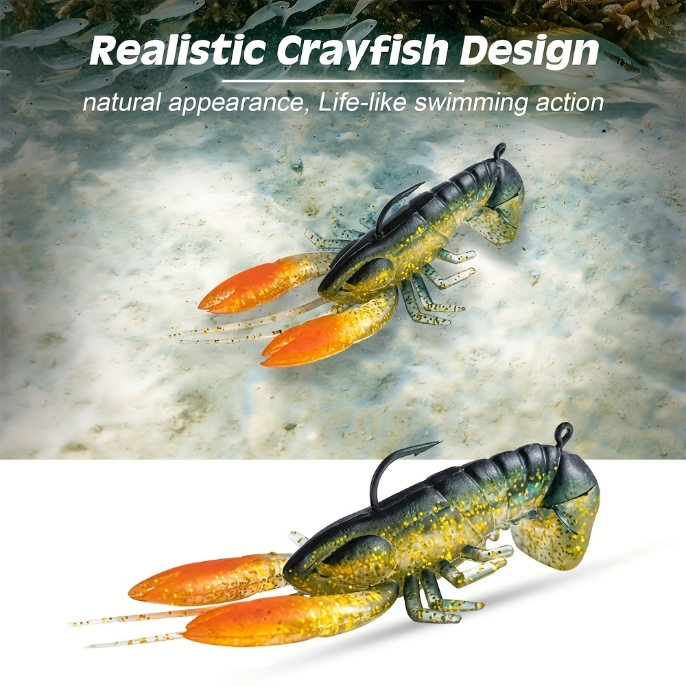Bionic Crayfish Lure Soft Bait Hook Fishing Tackle - Temu