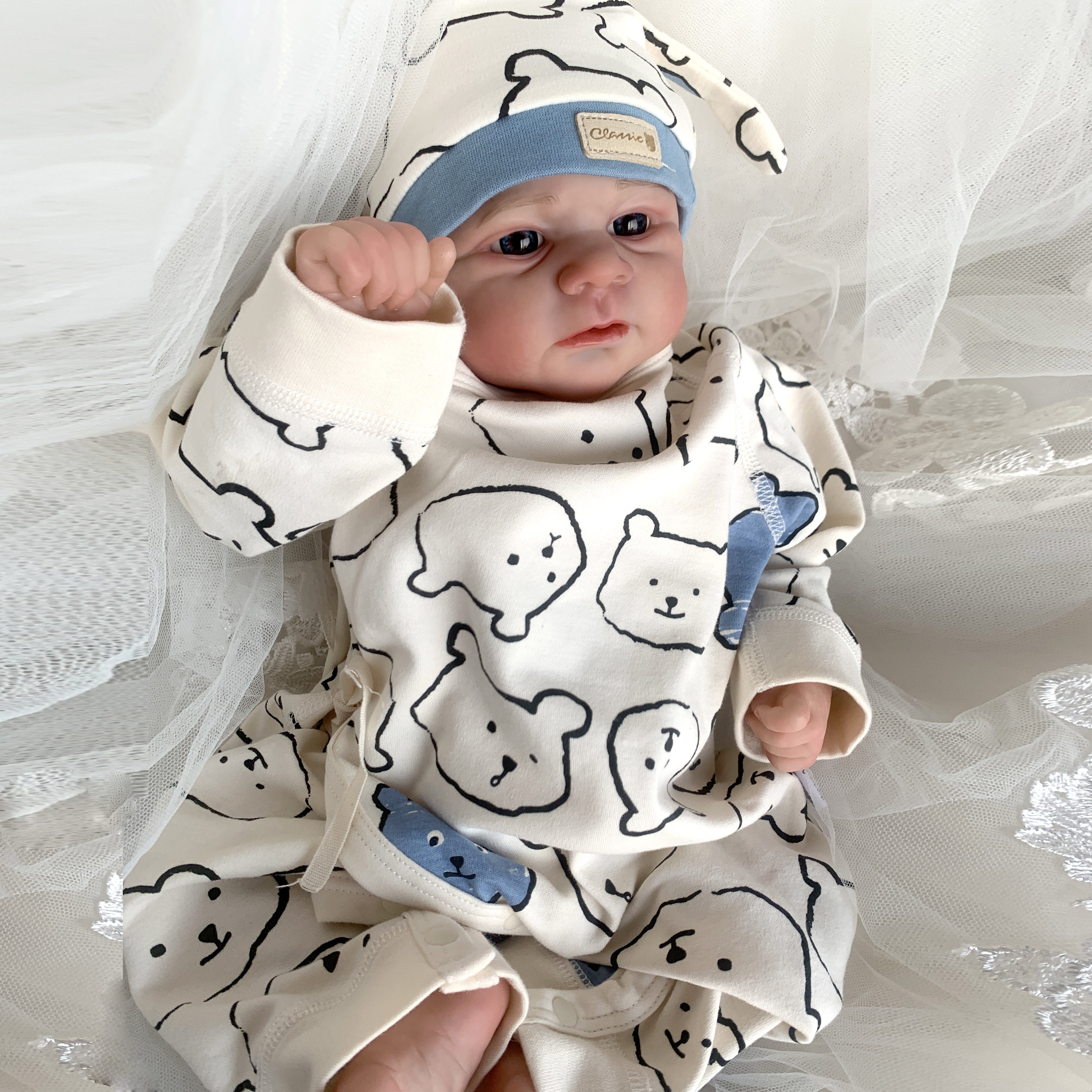 Poupée Renaissance 50cm bebe poupée réaliste renaître bébé garçon poupée  réaliste silicone doux toucher adorable vrai né taille bébé câlin poids  bébé
