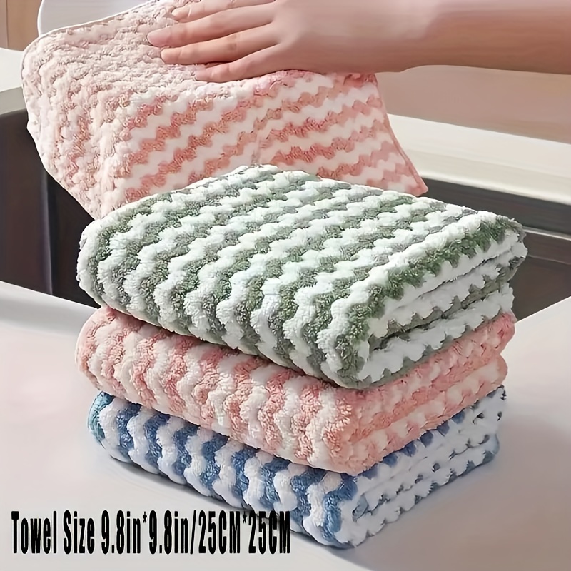 Thickened Dish Towels Square Dish Cloths Simple Style Dish - Temu