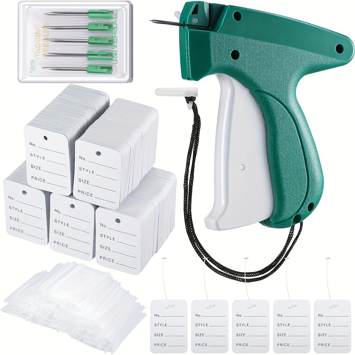 2007 Pieces Price Tag Attacher Gun Kit, Including Tagging Gun for Clothing,  Small Hole Punch and Hang Tag Strings for Tags Clothes Label Store