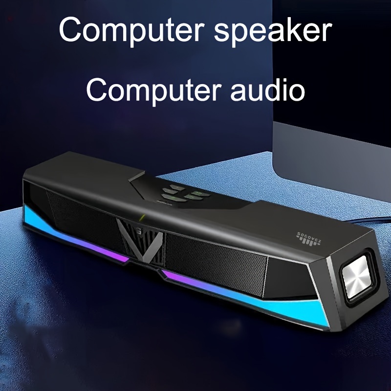 Altavoces PC Sobremesa,10W Altavoz USB & Bluetooth para Ordenador con Cable  e Modo Inalámbrica, Sonido Estéreo de Doble Canal Multimedia para