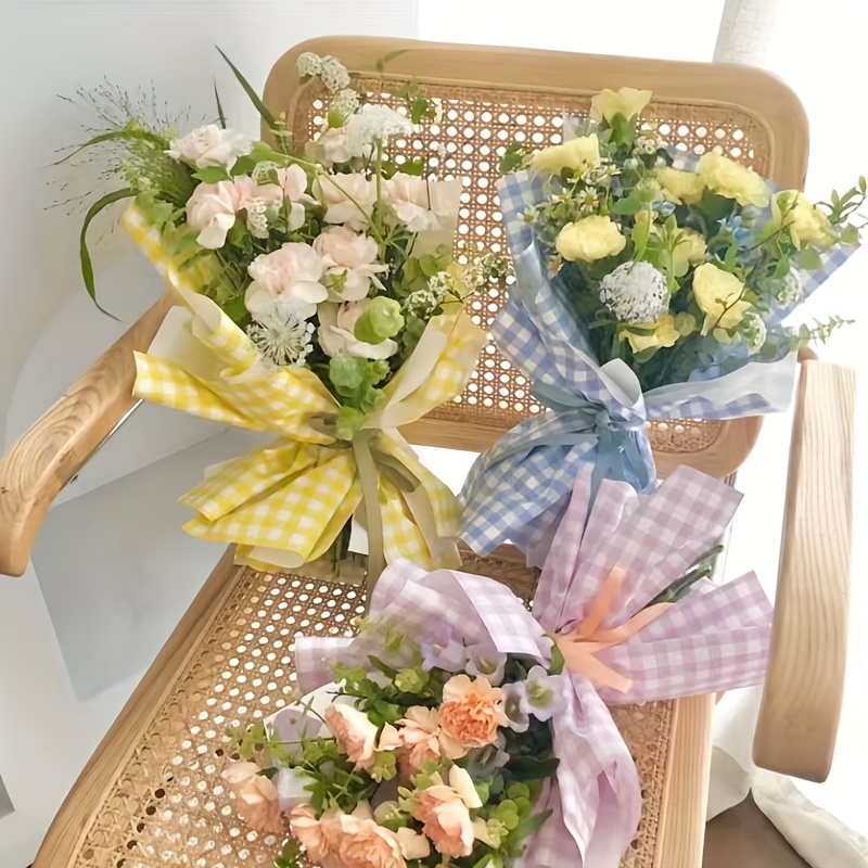 Ramo de flores de papel coreano para envolver regalos, Material de embalaje  de tienda Floral, 20 unidades por lote - AliExpress