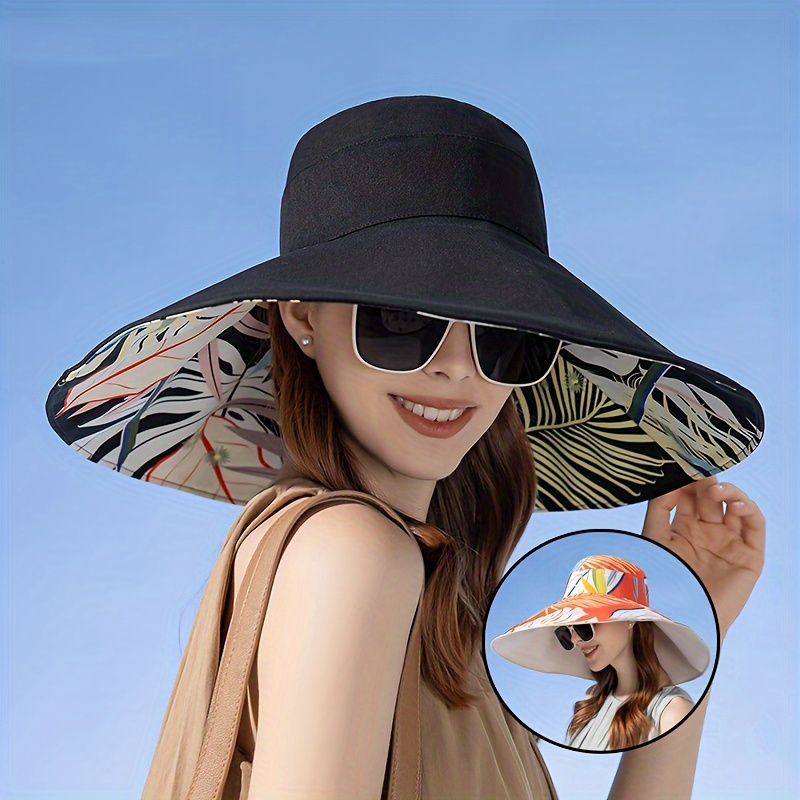 Extra Large Brim Sun Hat Fashion Double sided Fisherman Hat - Temu