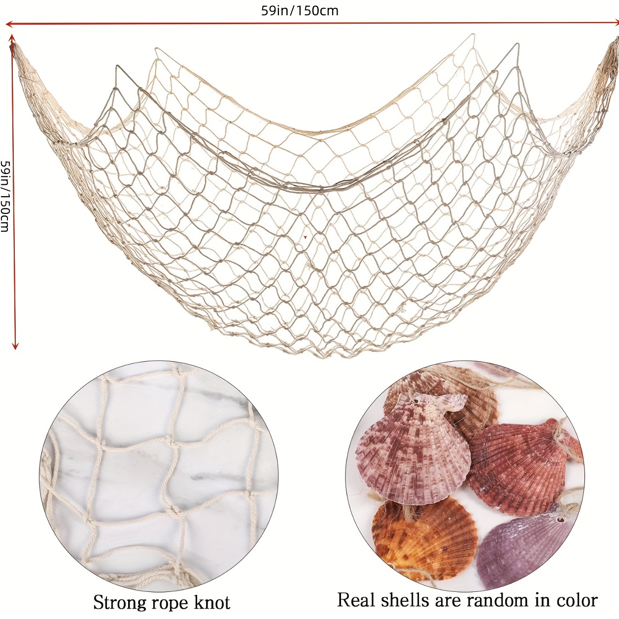 4 Pieces Natural Fish Net Decoration 80 x 40, Wall Hanging Cotton Fishnet  Decor for Underwater, Mermaid, Pirate, Hawaiian, Nautical Ocean Theme Beach  Bash Party Decoration (Beige, Blue, Green, Pink) : 
