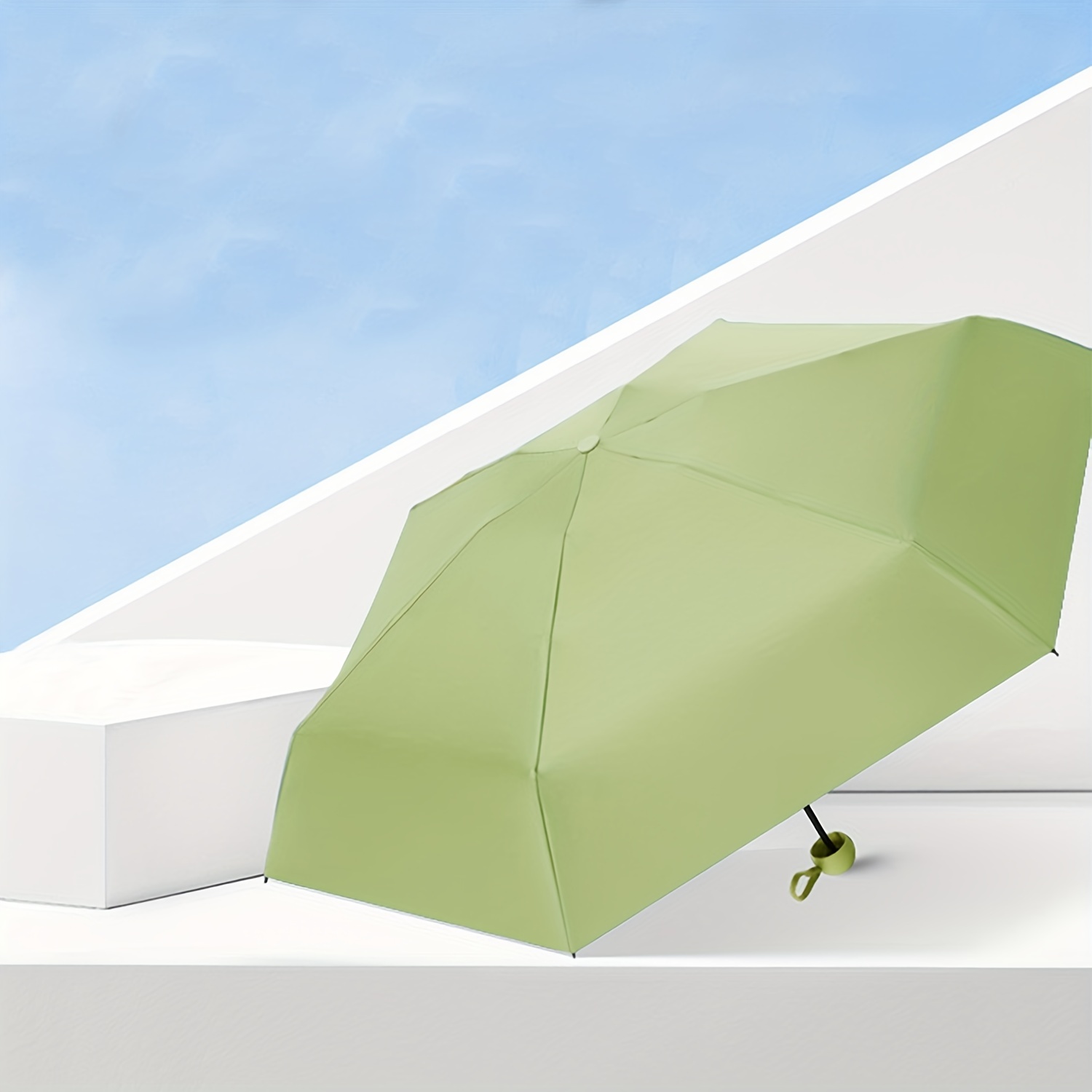 Mini Paraguas de Viaje, Pequeño Paraguas portátil Compacto para el Sol y la  Lluvia, Sombrilla a Prueba de Viento con 99% de Protección UV,Rosado