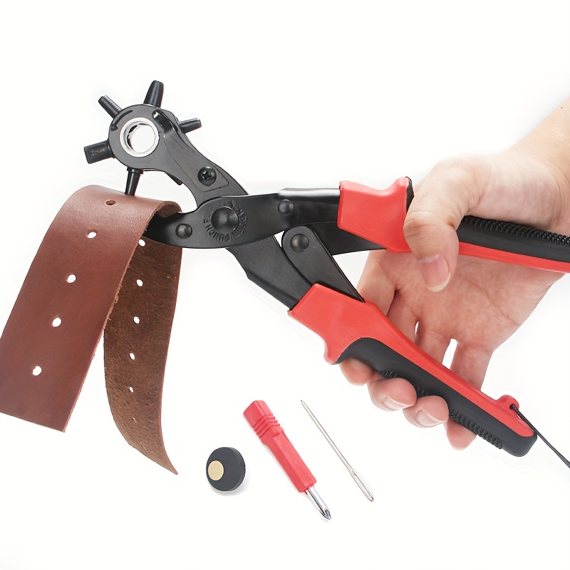 Revolving Punch Plier Kit Leather Hole Punch Set For Belts - Temu