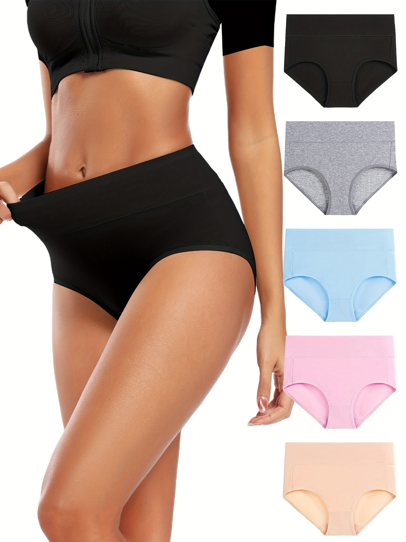 Simple Skin-friendly Soft Bikini Panties, Breathable Low Waist Elastic  Cotton Panties, Women's Lingerie & Underwear - Temu Kuwait