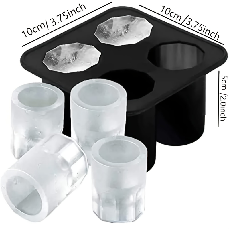 Ice Molds 1.3 Inch, Small Ice Cube Trays, Make 9 Giant Cute Ice