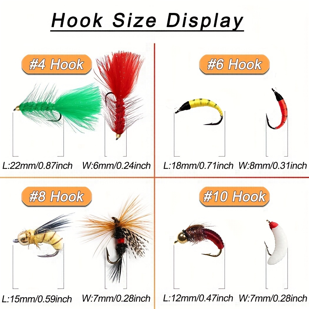 YZD Realistic Fly Fishing Dry Wet Nymph Trout Flies Topwater Lures for  Freshwater Saltwater High Simulation Hand Tie Lure Kits
