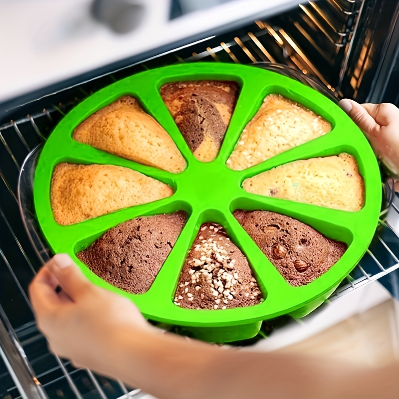 1pc Silicone Cake Scone Pan, Triangle 8 Cavity Pizza Cake Pan