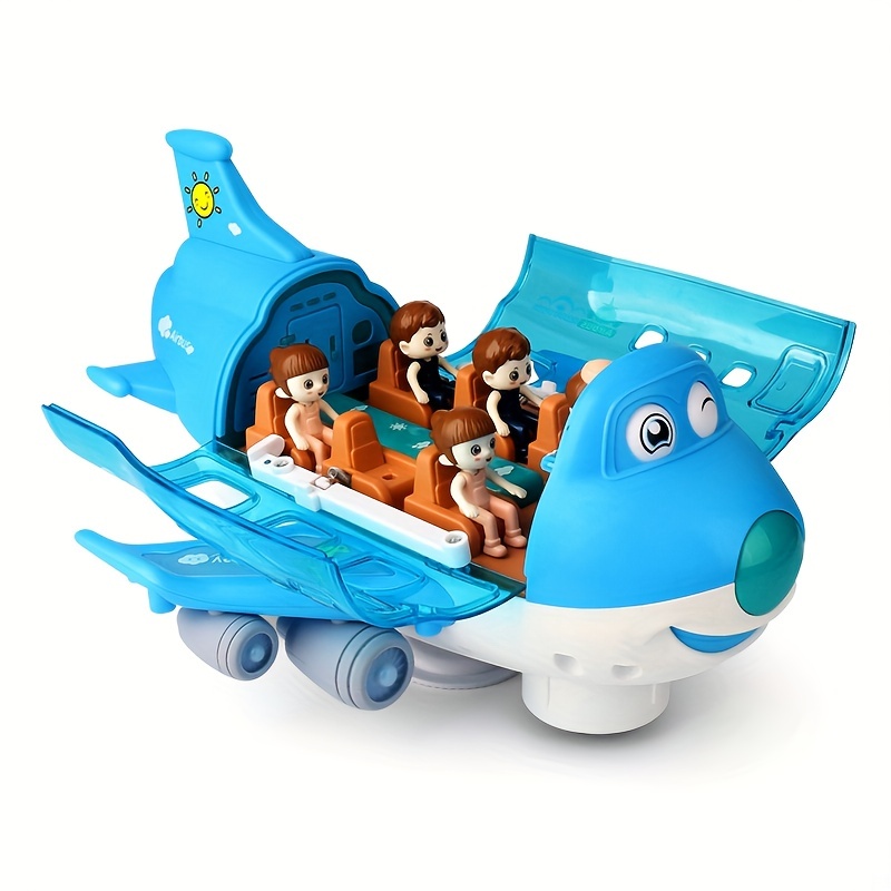 Jouets d'avion pour enfants, action Bump and Go, avion jouet pour  tout-petits avec lumières clignotantes et sons LED
