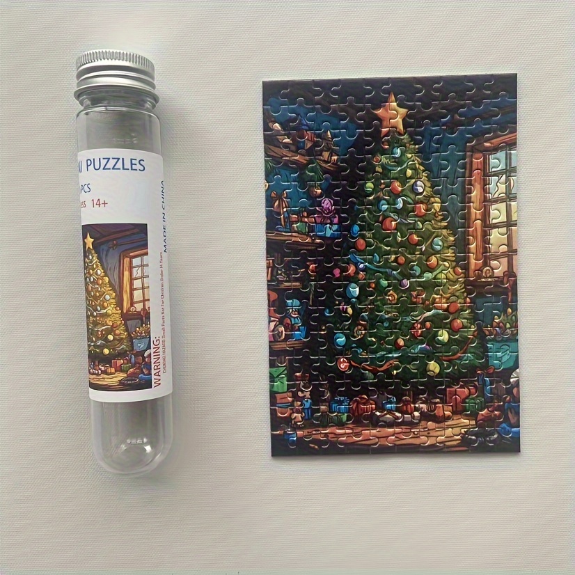 Christmas Style Mini Test Tube Puzzle Oil Painting Jigsaw - Temu