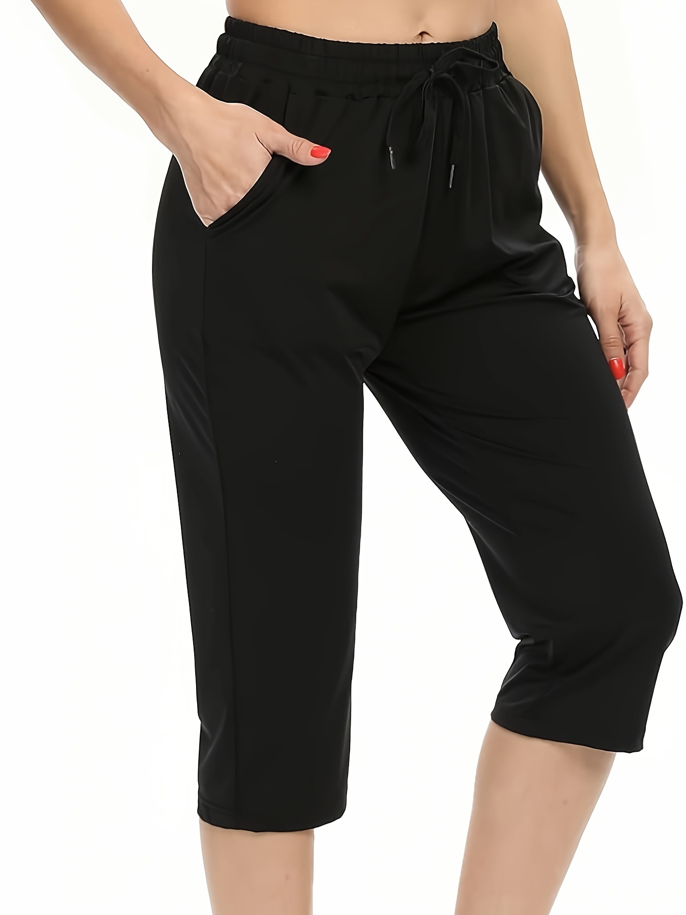 Women's Summer Capri Joggers Athletic High Waist Capri Pants - Temu