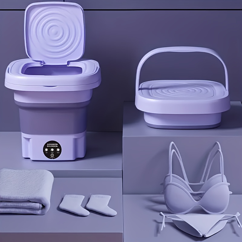 Mini Folding Small Washing Machine Small Underwear Washer - Temu