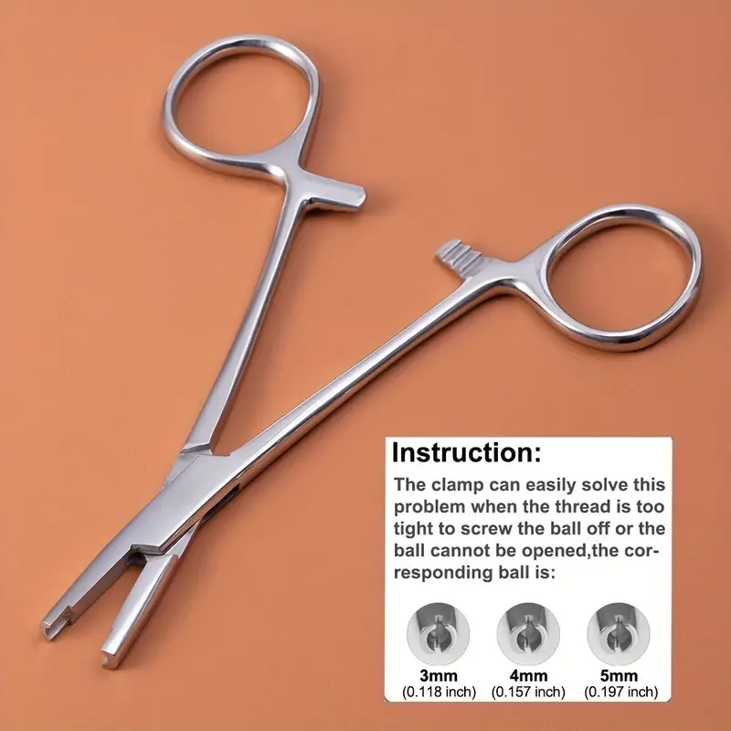 Stainless Steel Unscrew Tight Ball Piercing Jewelry Pliers - Temu