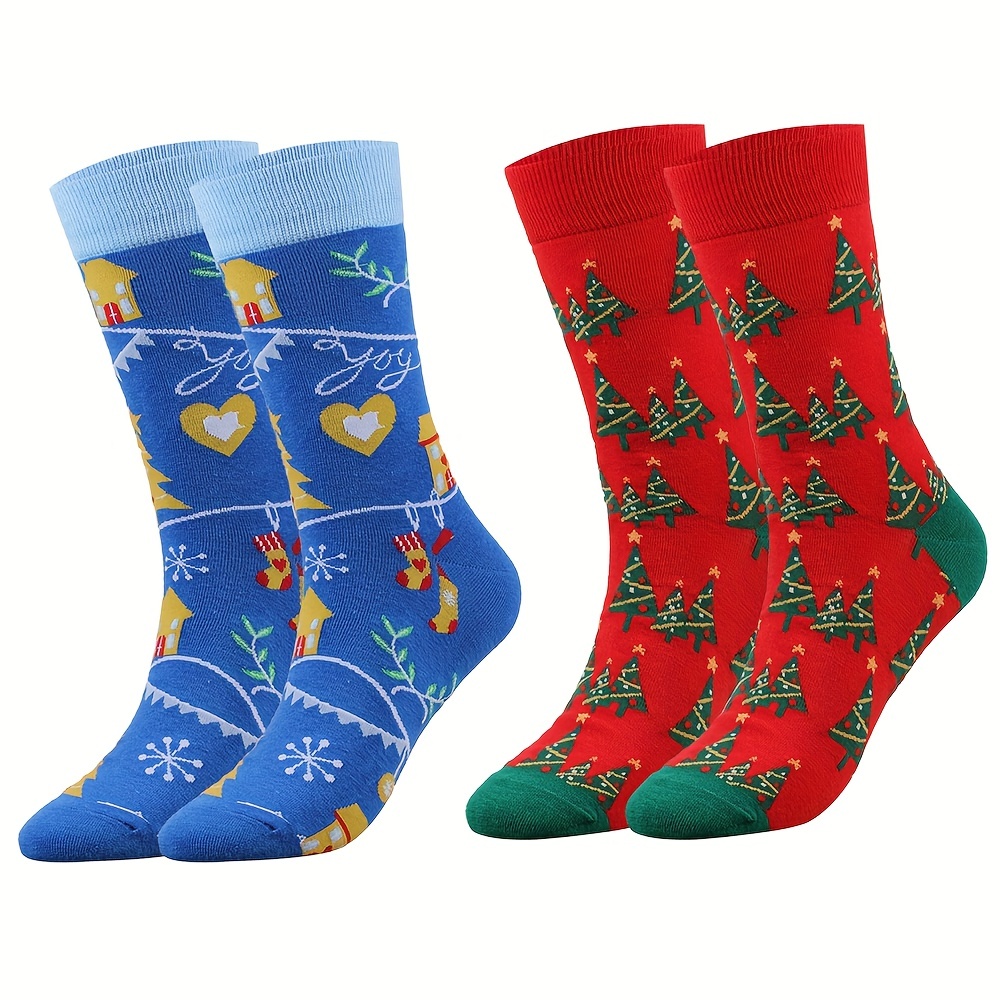 Hand In Hand Socks Cute Funny Christmas Mid Tube - Temu