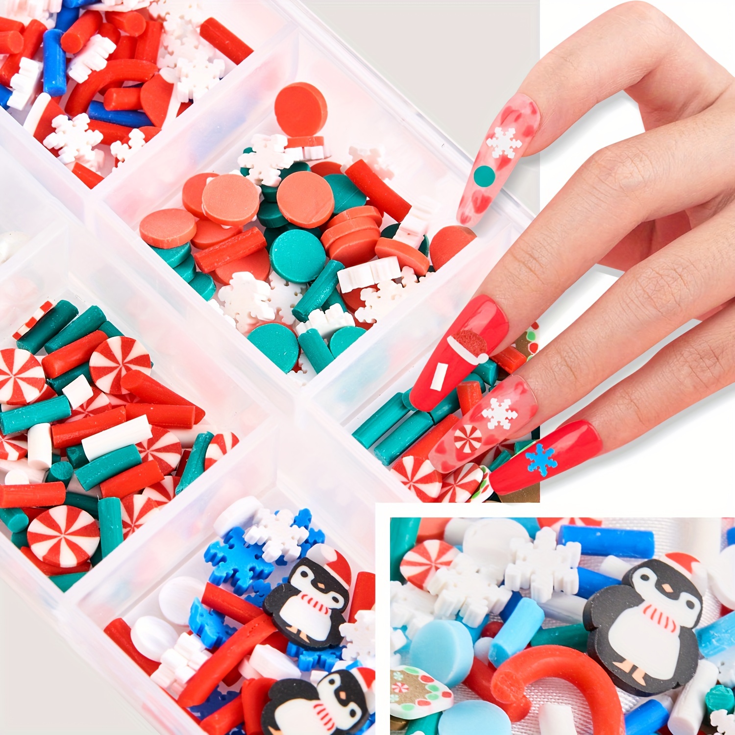 3d Christmas Nail Art - Temu