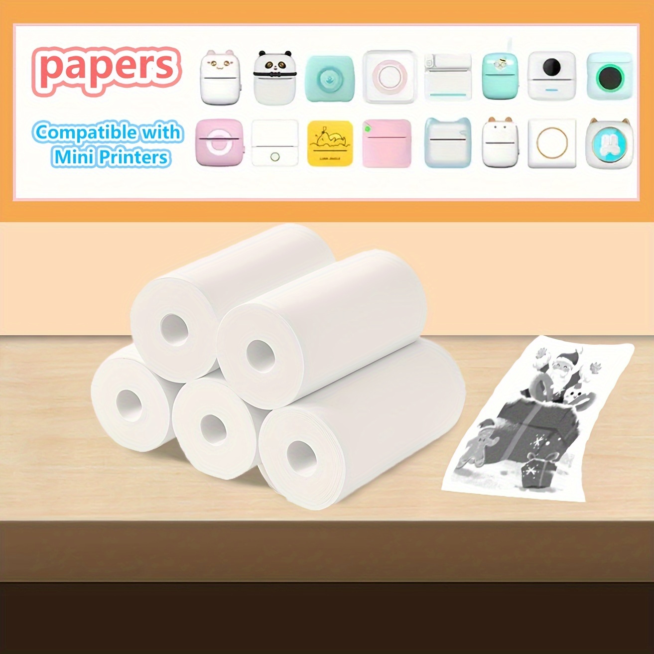 Papier Recharge pour Appareil Photo Koko - 3 rouleaux de papier