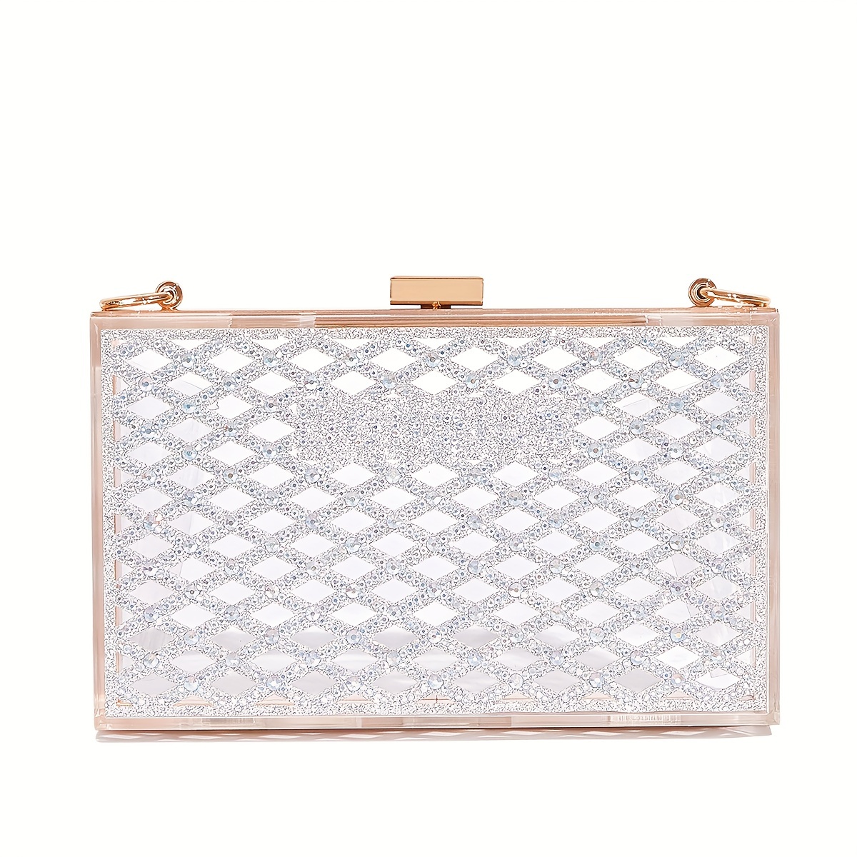 Women Acrylic Candy Solid Dinner Evening Handbag Box Glitter