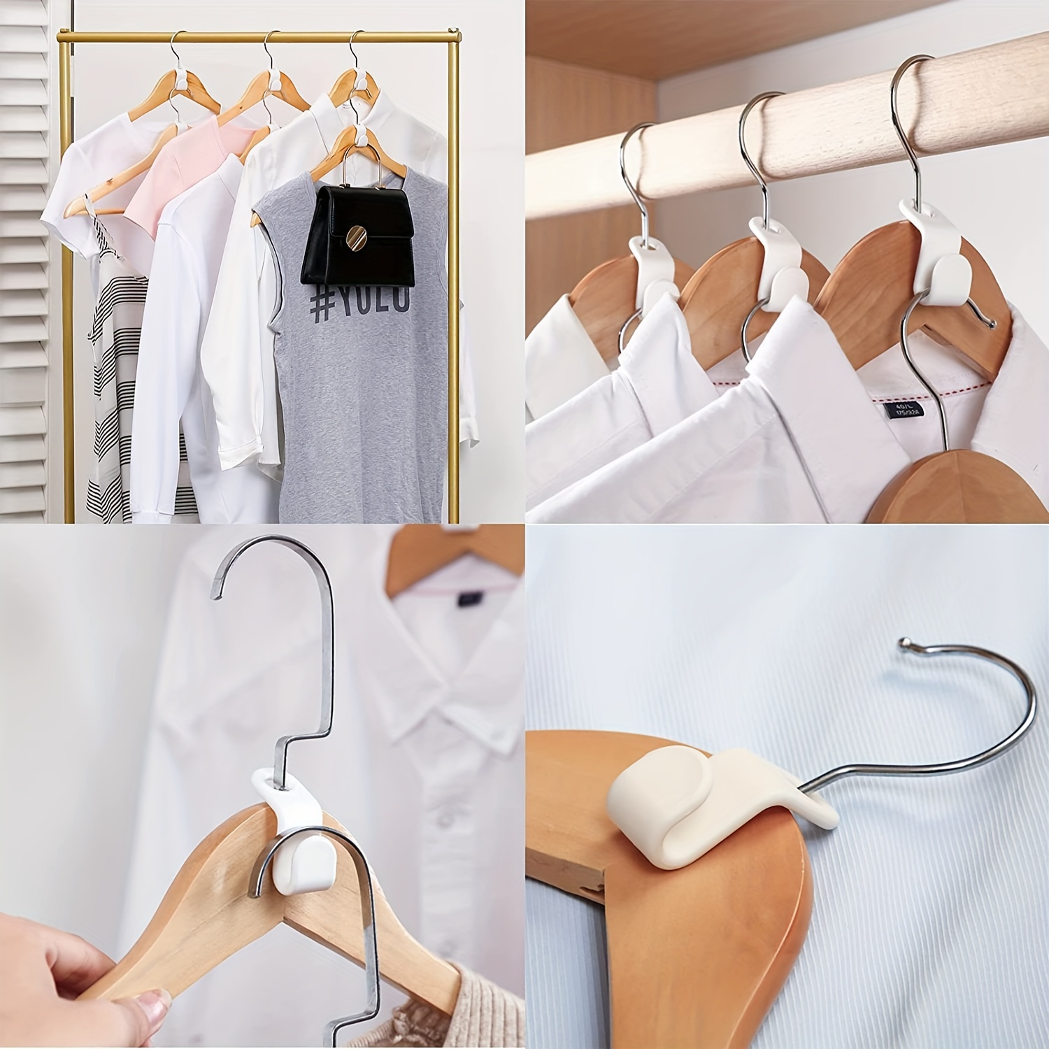 20/40PCS Mini Clothes Hanger for Closet Connector Hooks Cascading