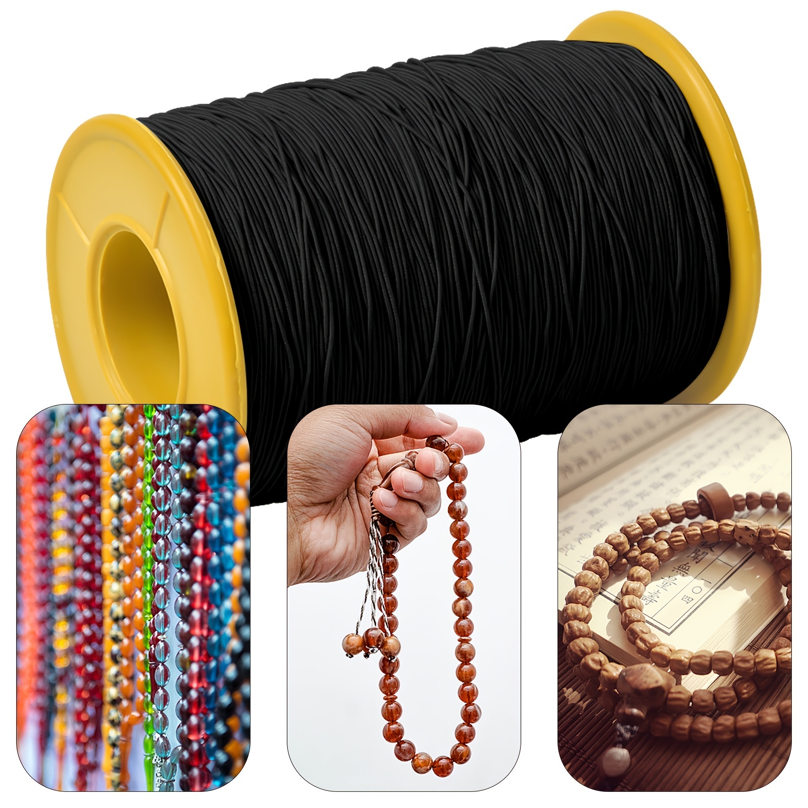 Beading Thread String Black Nylon Elastic Wire Cords Fabric - Temu Canada