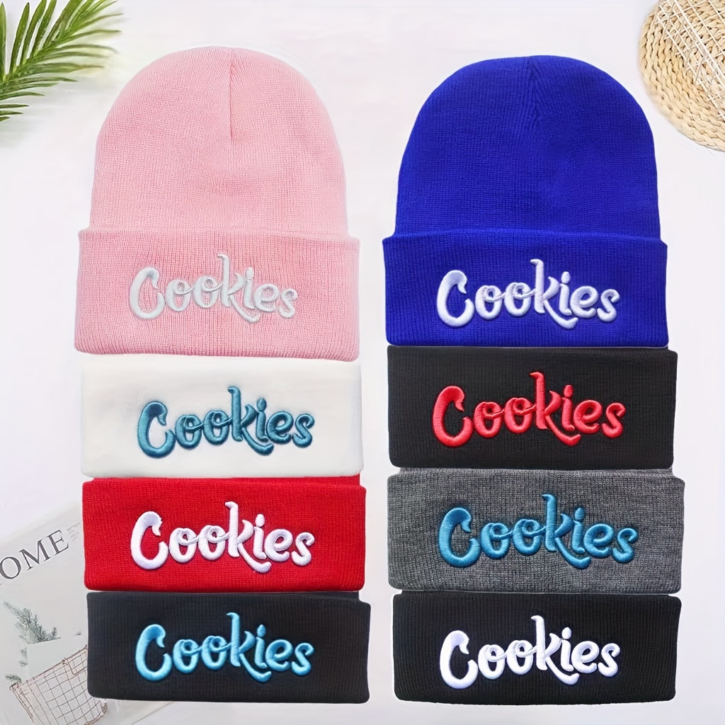 

Unisex Embroidered Warm Hat Soft Fashion Hip Hop Knitted Hat For Kids Adults Teens