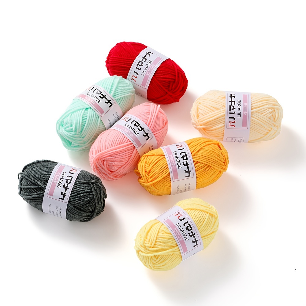 1 Solid Color Milk Soft Cotton Yarn Chunky Yarn For - Temu