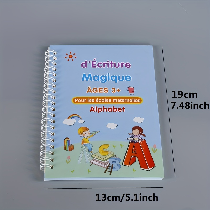 Cahier D'exercices Réutilisable De Magie Française Pour Les