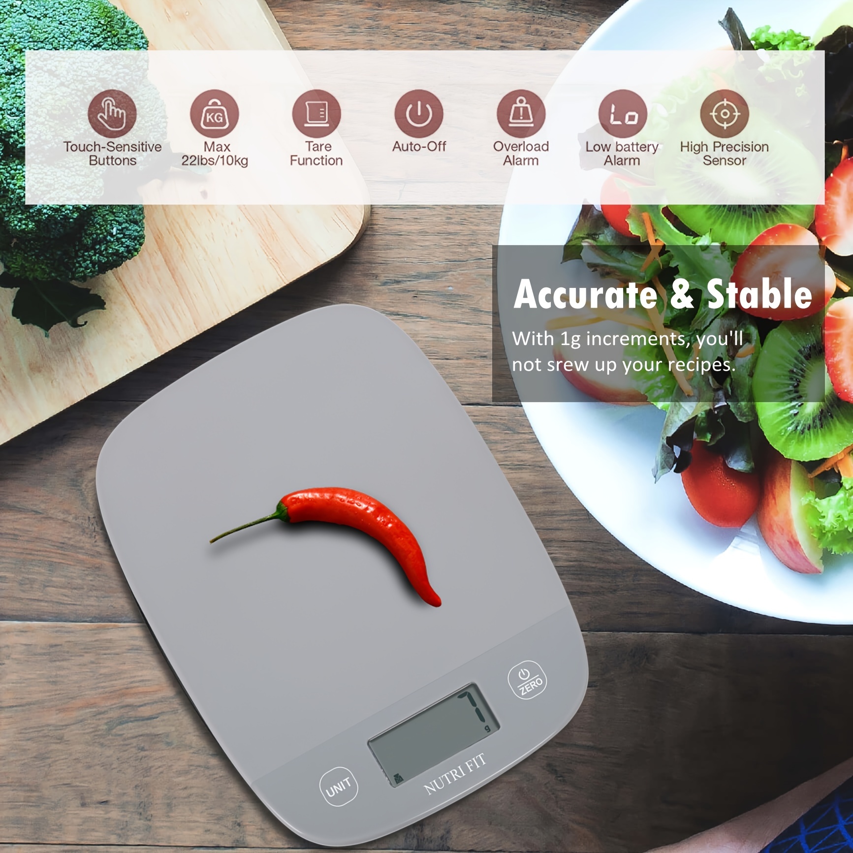 Báscula Digital Alimentos Extra Delgada Báscula Cocina - Temu