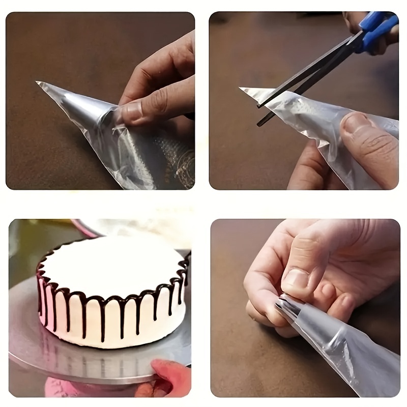 Practical Cake Decorating Kit Disposable Piping Icing Bags Temu