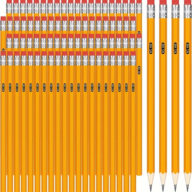 Wooden Hex Mechanical Pencil with Eraser 0.5mm, Pencils & Erasers