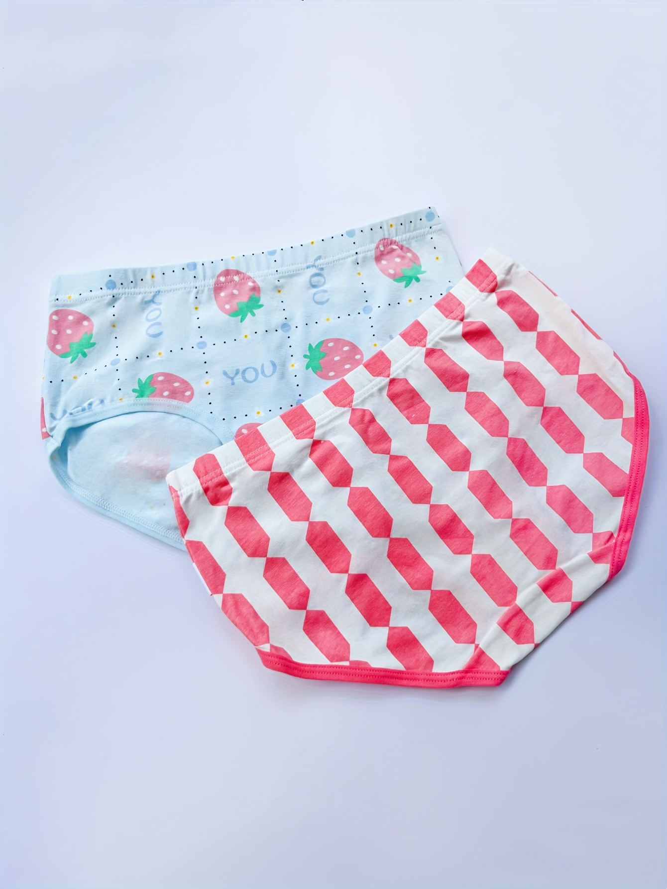 2pcs Toddler Girls Briefs Full Cartoon Print Cute Bottoming Underwear Comfy  Breathable Panties