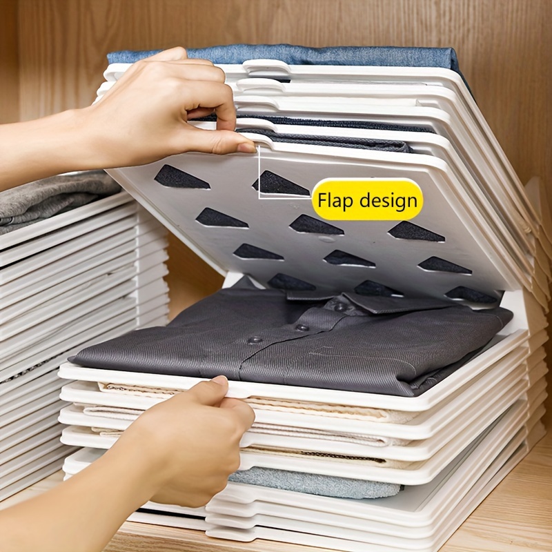 1pc Efficient Wardrobe Storage Solution Lazy Stacking Board - Temu United  Arab Emirates