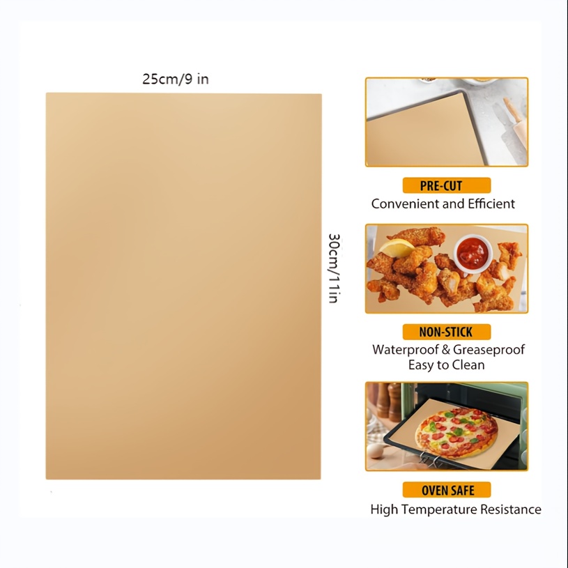 Parchment Paper Baking Sheets, Non-stick Precut Baking Parchment, Perfect  For Baking Grilling Air Fryer Steaming Bread Cup Cake Cookie And More  (unbleached) - Temu