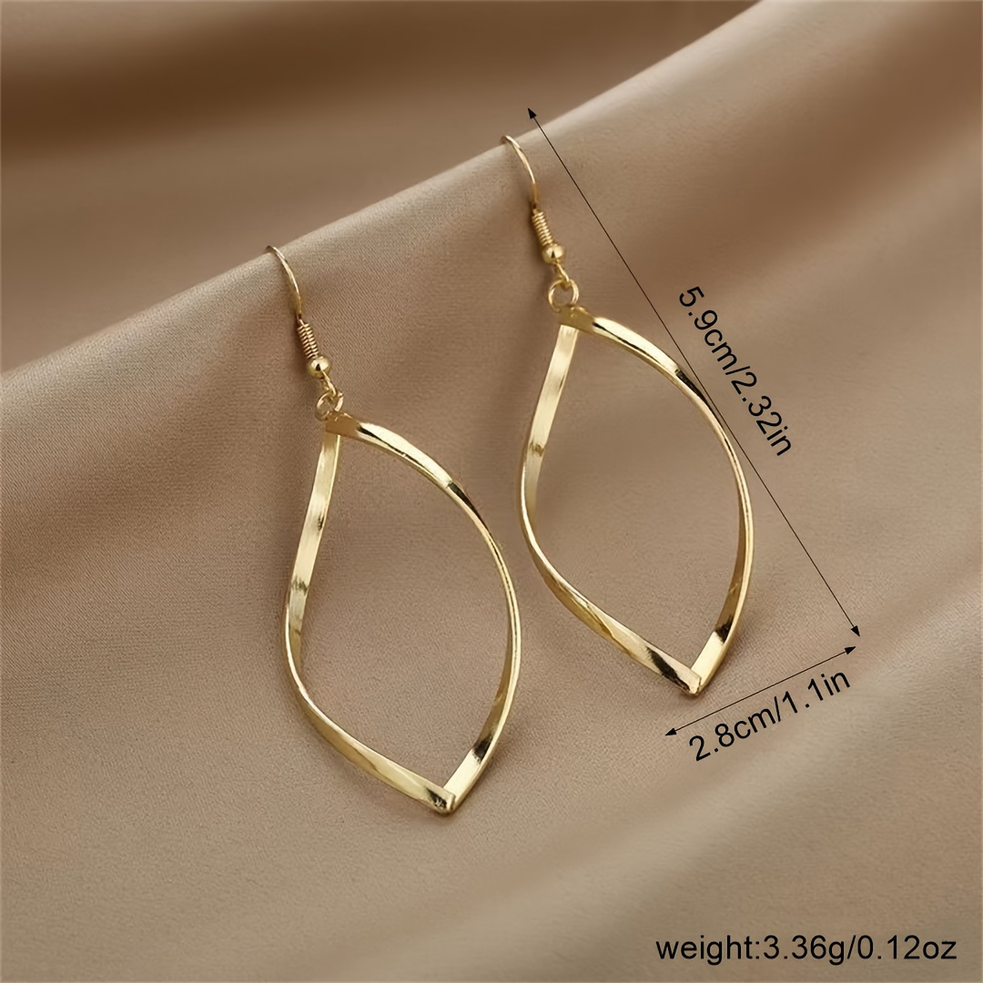 Bold Twisted Wave Dangle Earrings for Parties