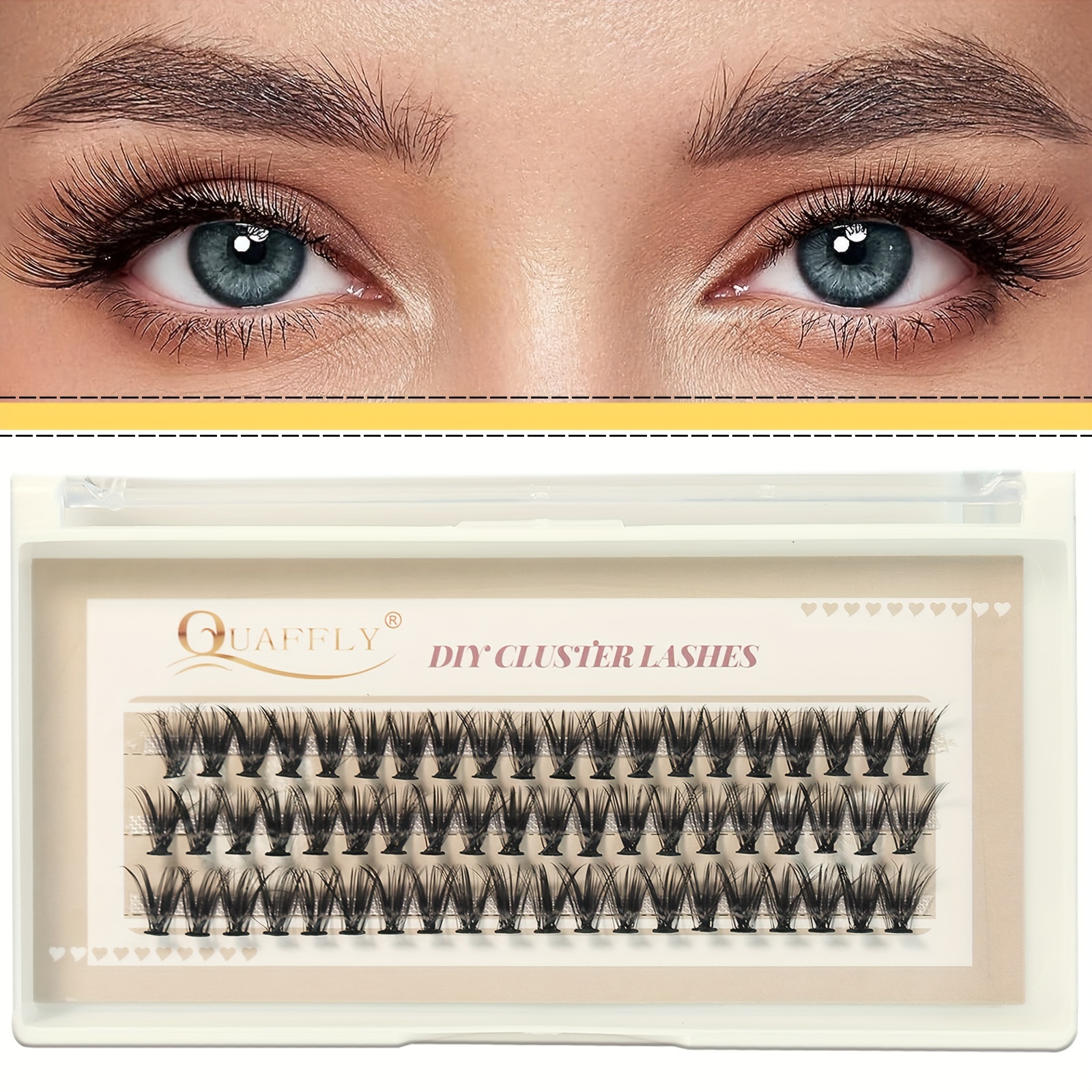 DIY Eyelash Extension Lash Clusters 60Pcs 30P C Curl 10 12 14mm Soft Comfortable
