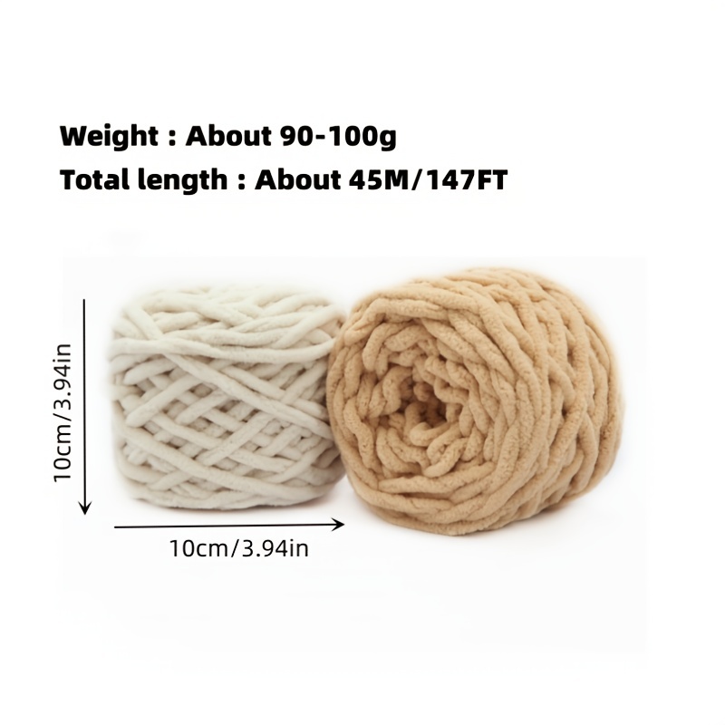 One Roll Of Yarn For Crocheting 100g Ball Milk Cotton Blends Soft Polyester  Blended Woolen Yarn Chunky For Hand Knitting Diy Crochet Scarf Thread Hat, High-quality & Affordable