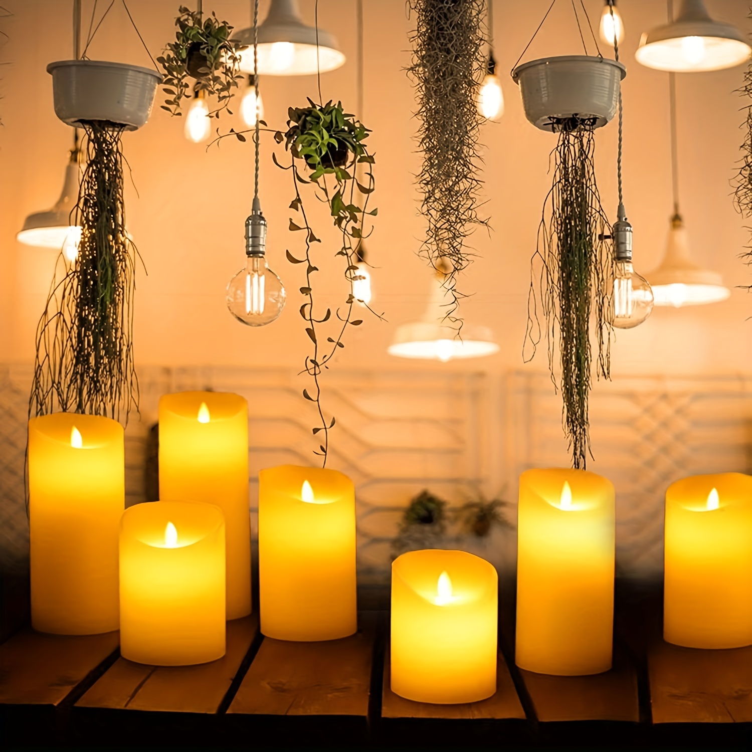  Juego de 3 velas LED con purpurina dorada con efecto de llama  real, funciona con pilas, temporizador, control remoto incluido, decoración  del hogar, habitación, celebración, pasillo, boda : Todo lo demás
