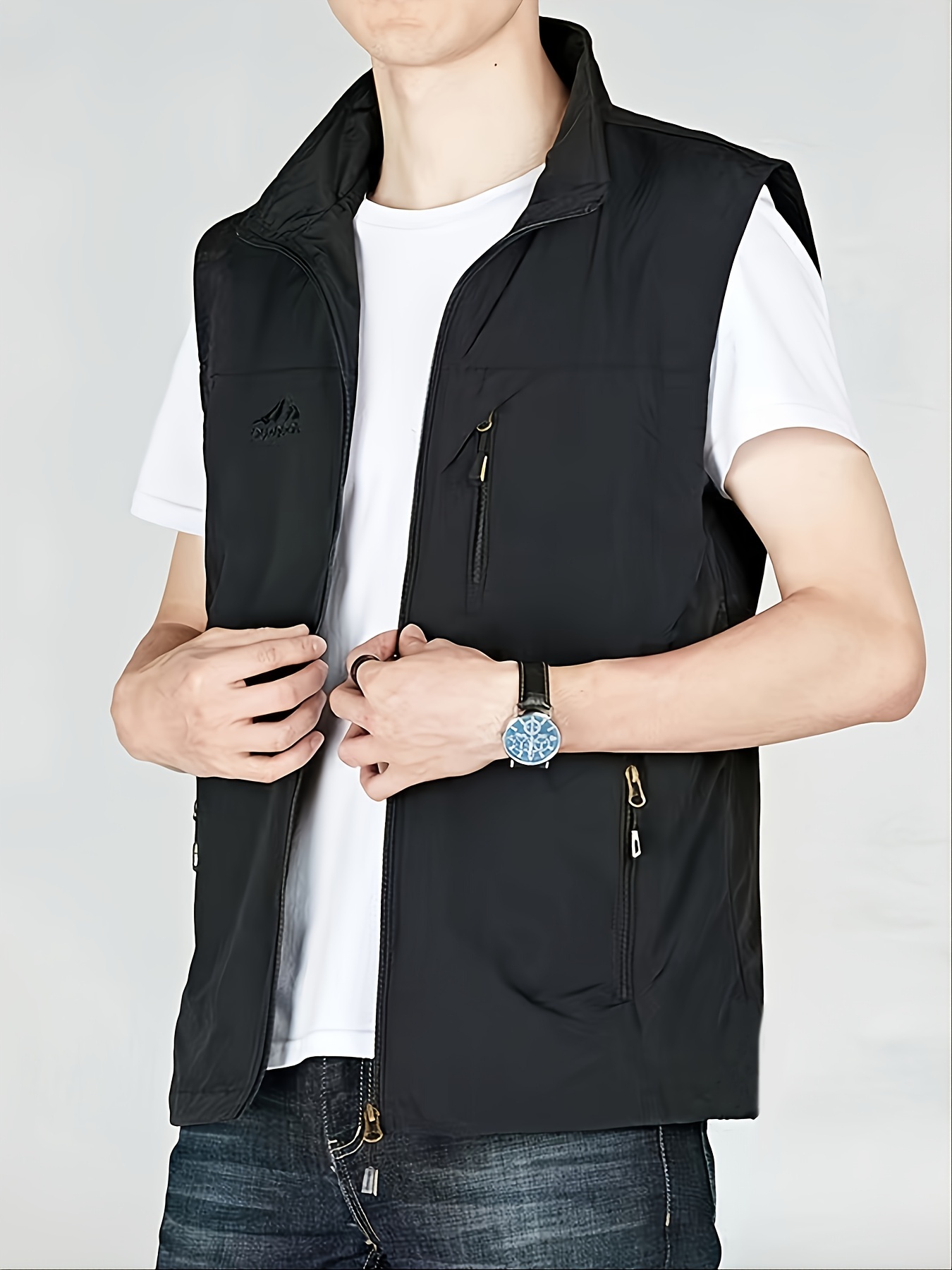 mens black outdoor vest