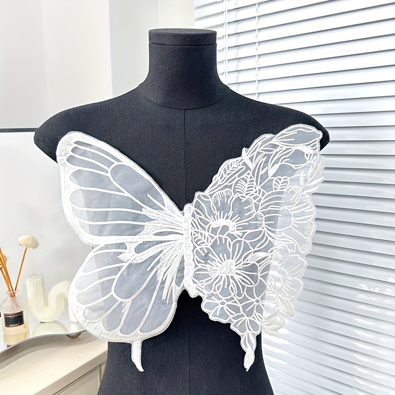 Thin Lace Mesh Embroidered Butterfly Shaped Patch Decoration - Temu